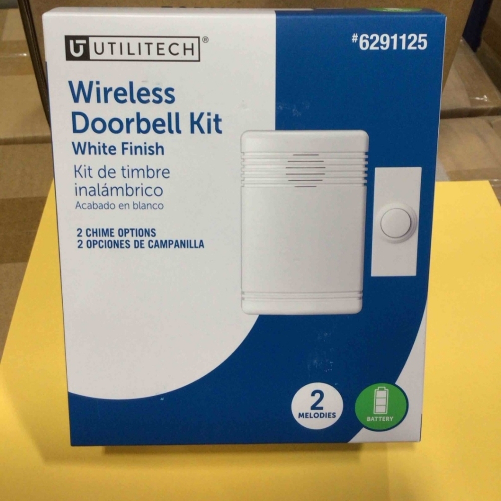 Utilitech Wireless Doorbell Kit - White